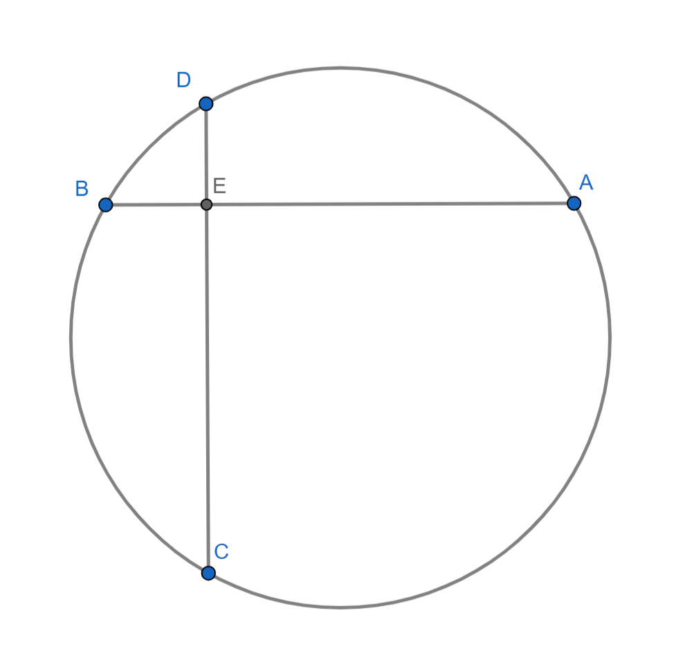 Analyze $\overline{A B}$ and $\overline{C D}$ are chords in | Quizlet