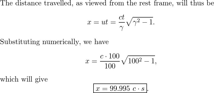 At $x=x^{\prime}=0$ and $t=t^{\prime}=0$ a clock ticks aboar