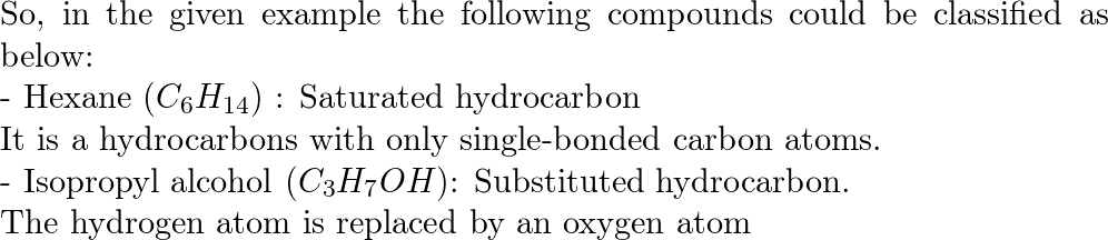 substituted hydrocarbon