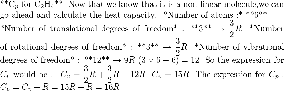 Calculate the value of cp at 298 K and 1 atm pressure predic Quizlet