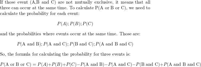 Suppose there are three events A B and C that are not mutu Quizlet