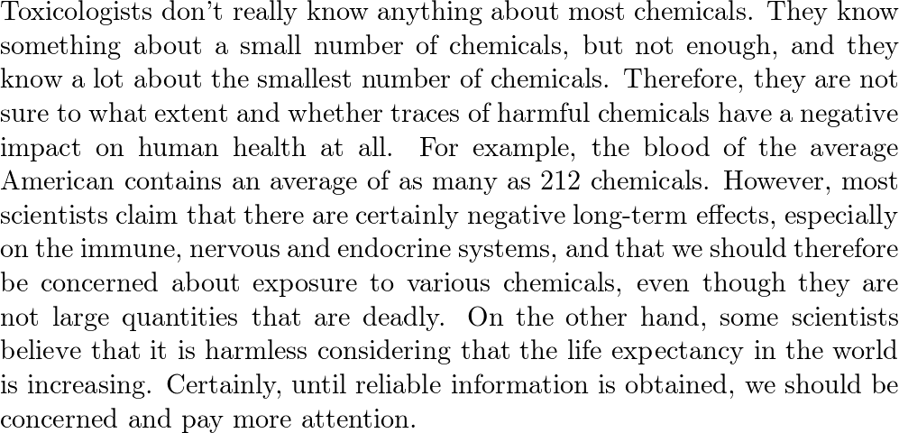 Non-Toxic Substances Cause Worry