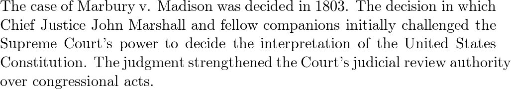 Marbury v hotsell madison quizlet