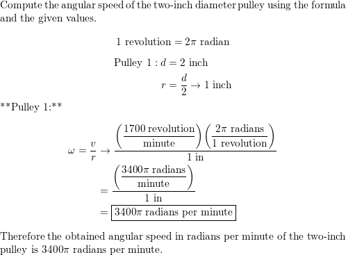 a two inch diameter pulley on an electric motor