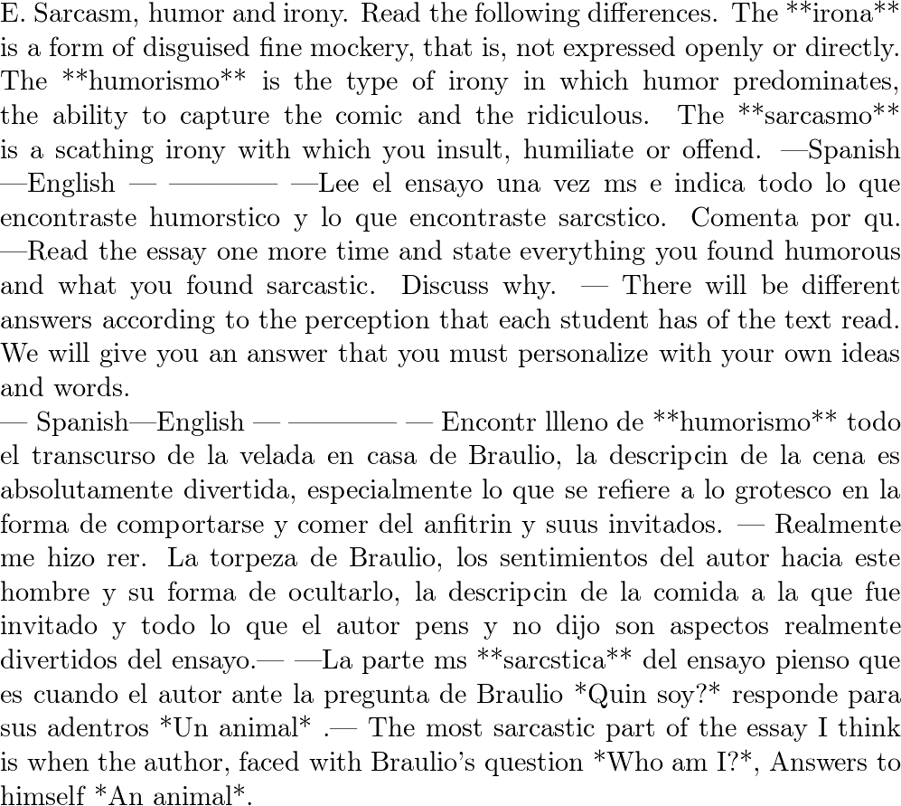 Sarcasmo, humorismo e ironia Lee las siguientes diferencias.