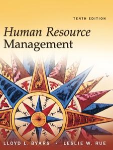 Free Solutions For Human Resource Management 10th Edition | Quizlet