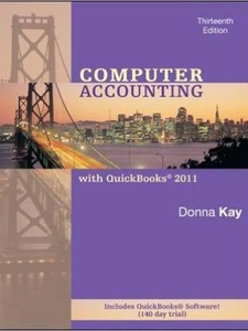 Computer Accounting With Quickbooks Pro 2011 - 13th Edition - Solutions ...