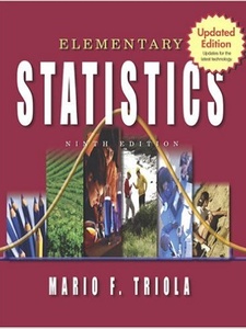 Elementary Statistics 9th Edition by Mario F. Triola
