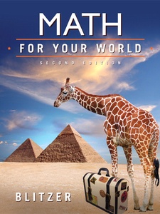 Math for Your World 2nd Edition by Robert F. Blitzer