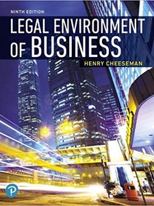 Free Solutions For Legal Environment Of Business | Quizlet