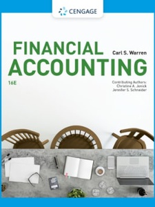 Financial Accounting 16th Edition by Carl S Warren, Christine Jonick, Jennifer Schneider