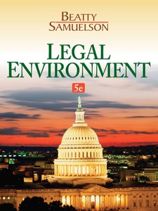 Legal Environment - 5th Edition - Solutions and Answers | Quizlet