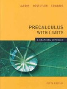 Precalculus with Limits 5th Edition by Bruce H. Edwards, Robert P. Hostetler, Ron Larson