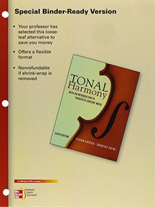 Tonal Harmony 6th Edition by Dorothy Payne, Stefan Kostka