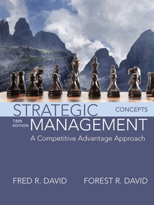 Strategic Management: A Competitive Advantage Approach - 16th Edition ...