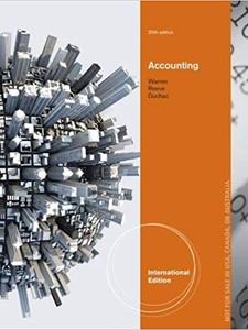 Accounting, International Edition 25th Edition by Carl S Warren, James M Reeve, Jonathan E. Duchac