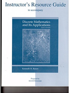 Discrete Mathematics and Its Applications 6th Edition by Kenneth H. Rosen