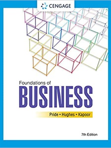 Foundations of Business 7th Edition by Jack R. Kapoor, Robert J. Hughes, William Pride