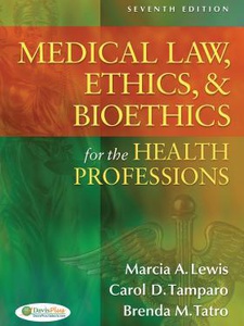 Medical Law, Ethics, And Bioethics For The Health Professions - 7th ...