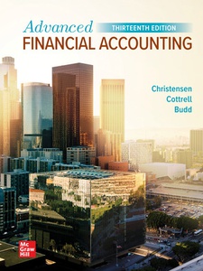 Advanced Financial Accounting 13th Edition by Cassy Budd, David Cottrell, Theodore Christensen