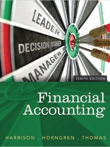 Financial Accounting 10th Edition by Charles T. Horngren, C William Thomas, Walter T. Harrison Jr.