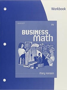 Business Math, Workbook 17th Edition by Mary Hansen