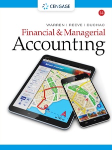 Financial and Managerial Accounting 14th Edition by Carl S Warren, James M Reeve, Jonathan E. Duchac