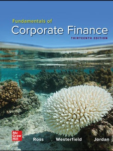 Fundamentals of Corporate Finance 13th Edition by Bradford Jordan, Randolph Westerfield, Stephen Ross