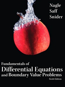 Fundamentals Of Differential Equations With Boundary Value Problems ...