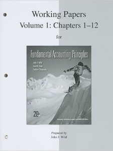 Fundamental Accounting Principles, Volume 1 (Chapters 1-12) - 20th ...