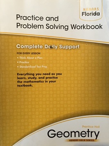 practice and problem solving workbook geometry answers florida