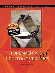 Fundamentals Of Thermodynamics - 9780471428831 - Exercise 160 | Quizlet