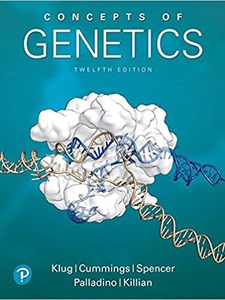 Concepts of Genetics 12th Edition by William S. Klug
