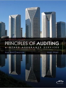 Principles of Auditing and Other Assurance Services 18th Edition by Kurt Pany, O. Ray Whittington