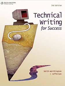 Technical Writing for Success 3rd Edition by Darlene Smith-Worthington, Sue Jefferson