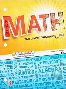 Glencoe MATH Course 1, Volume 2 1st Edition by McGraw-Hill