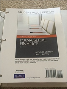 Solved: Chapter 16, Exercise 1g - Principles Of Managerial Finance 13th ...