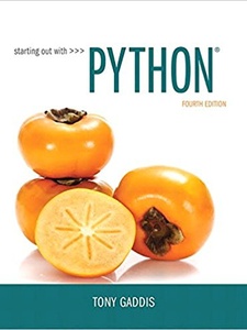 Starting Out with Python 4th Edition by Tony Gaddis