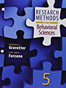 Research Methods For The Behavioral Sciences - 5th Edition - Solutions ...