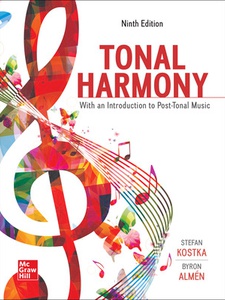 Tonal Harmony 9th Edition by Byron Almen, Stefan Kostka