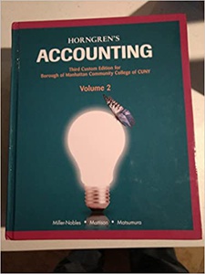 Horngren's Accounting, Volume 2 - 3rd Edition - Solutions And Answers ...