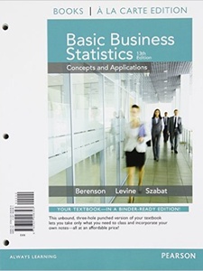 Basic Business Statistics: Concepts And Applications - 9780133873641 ...