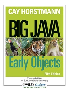 Big Java: Early Objects 5th Edition by Cay S. Horstmann