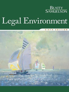 Legal Environment - 6th Edition - Solutions and Answers | Quizlet
