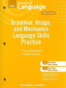 Elements of Language: Grammar, Usage, and Mechanics Language Skills Practice, Grade 7 1st Edition by Rinehart, Winston and Holt