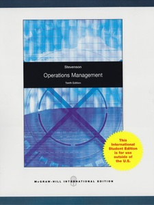 Operations Management - 10th Edition - Solutions And Answers | Quizlet