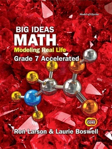 Big Ideas Math: Modeling Real Life Common Core - Grade 7 Accelerated ...