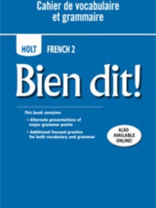 Bien Dit! Cahier De Vocabulaire Et Grammaire Level 2 1st Edition by Rinehart, Winston and Holt