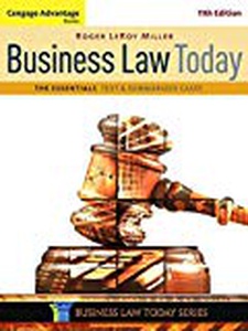 Business Law Today: The Essentials - 11th Edition - Solutions And ...