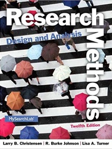 research methods design and analysis pearson